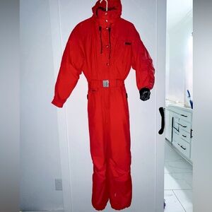 Women’s sz 8 Killy Ski Snowsuit Air & Water A.W.T Retro Red 80s France pristine